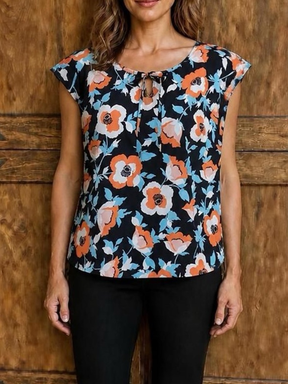 Talbots Petite floral sleeveless top PS GUC 4p